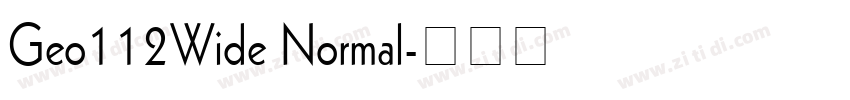 Geo112Wide Normal字体转换